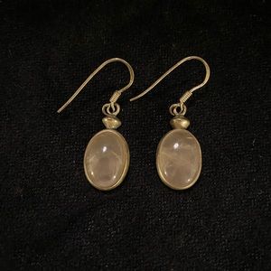 Sterlings silver Pink Quartz earrings